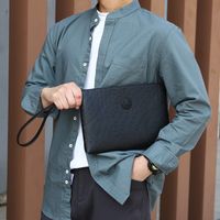 Men's Animal Solid Color Pu Leather Zipper Clutch Bag main image 5
