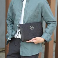 Men's Animal Solid Color Pu Leather Zipper Clutch Bag main image 6