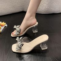 Women's Elegant Solid Color Open Toe High Heel Sandals main image 3