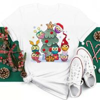 Women's T-shirt Sleeveless T-Shirts Simple Style Animal Cartoon Christmas Tree main image 5