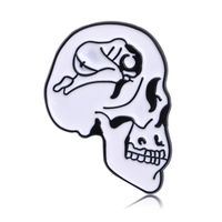 Cartoon Style Punk Flame Rose Skull Alloy Stamping Stoving Varnish Plating Unisex Brooches sku image 5