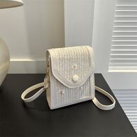 Women's Small Straw Flower Vacation Flip Cover Shoulder Bag main image 1
