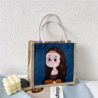 Women's Medium Canvas Cartoon Cute Zipper Canvas Bag main image 1