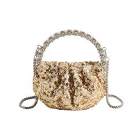 Women's Sequin Solid Color Elegant Sequins Pillow Shape Magnetic Buckle Handbag Crossbody Bag Evening Bag sku image 3