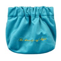 Women's Velvet Cloth Solid Color Basic Square String Cosmetic Bag sku image 4