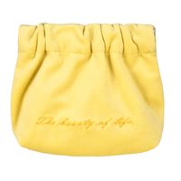 Women's Velvet Cloth Solid Color Basic Square String Cosmetic Bag sku image 2