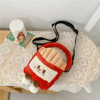 Women's Small Plush French Fries Cute Zipper Handbag sku image 1