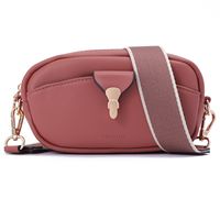 Women's Mini Pu Leather Solid Color Classic Style Oval Zipper Crossbody Bag sku image 4