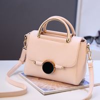 Women's Small Pu Leather Solid Color Vintage Style Classic Style Square Lock Clasp Crossbody Bag sku image 11