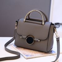 Women's Small Pu Leather Solid Color Vintage Style Classic Style Square Lock Clasp Crossbody Bag sku image 6