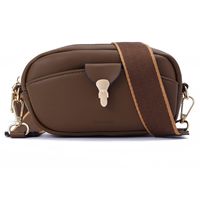 Femmes Mini Faux Cuir Couleur Unie Style Classique Ovale Fermeture Éclair Sac Bandoulière sku image 3