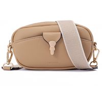 Women's Mini Pu Leather Solid Color Classic Style Oval Zipper Crossbody Bag sku image 5