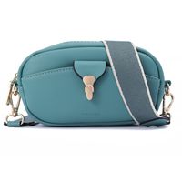 Women's Mini Pu Leather Solid Color Classic Style Oval Zipper Crossbody Bag sku image 6