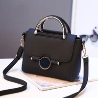 Women's Small Pu Leather Solid Color Vintage Style Classic Style Square Lock Clasp Crossbody Bag sku image 4