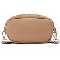 Women's Mini Pu Leather Solid Color Classic Style Oval Zipper Crossbody Bag main image 3