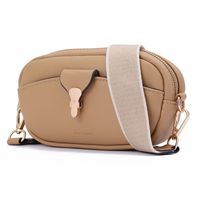 Women's Mini Pu Leather Solid Color Classic Style Oval Zipper Crossbody Bag main image 4