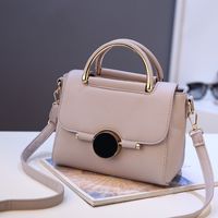 Women's Small Pu Leather Solid Color Vintage Style Classic Style Square Lock Clasp Crossbody Bag sku image 2