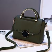 Women's Small Pu Leather Solid Color Vintage Style Classic Style Square Lock Clasp Crossbody Bag sku image 3