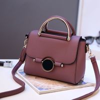 Women's Small Pu Leather Solid Color Vintage Style Classic Style Square Lock Clasp Crossbody Bag sku image 7