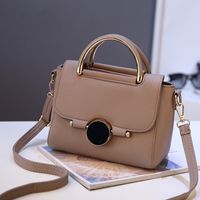 Women's Small Pu Leather Solid Color Vintage Style Classic Style Square Lock Clasp Crossbody Bag sku image 5