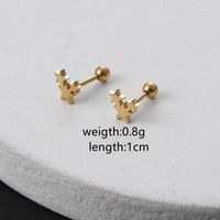 1 Piece Ear Cartilage Rings & Studs Simple Style Star Smiley Face 304 Stainless Steel main image 2