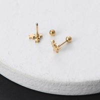 1 Piece Ear Cartilage Rings & Studs Simple Style Star Smiley Face 304 Stainless Steel main image 6