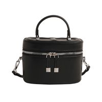 Women's Medium Pu Leather Solid Color Classic Style Zipper Crossbody Bag sku image 1