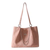 Women's Large Pu Leather Solid Color Classic Style Zipper Tote Bag sku image 3