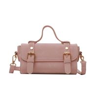 Women's Medium Pu Leather Solid Color Classic Style Square Magnetic Buckle Shoulder Bag sku image 3