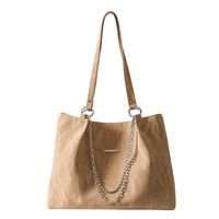 Women's Large Pu Leather Solid Color Classic Style Zipper Tote Bag sku image 4