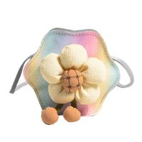 Girl'S Pu Leather Flower Cute Square Zipper Shoulder Bag sku image 5