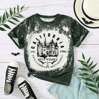 Casual Castle Letter Printing Polyester T-shirts & Shirts sku image 1