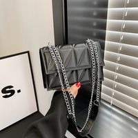 Women's Small Pu Leather Solid Color Streetwear Magnetic Buckle Crossbody Bag sku image 1