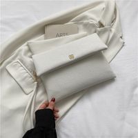 Women's Medium Pu Leather Solid Color Streetwear Magnetic Buckle Envelope Bag sku image 1