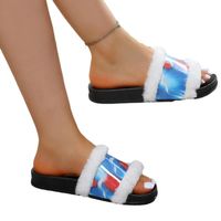 Women's Casual Color Block Round Toe Slides Slippers main image 5