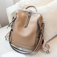 Waterproof 18 Inch Solid Color Street Shopping Women's Backpack main image 3