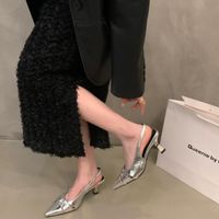 Women's Elegant Solid Color Point Toe High Heel Sandals main image 3