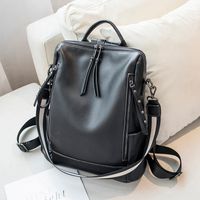 Waterproof 18 Inch Solid Color Street Shopping Women's Backpack main image 5