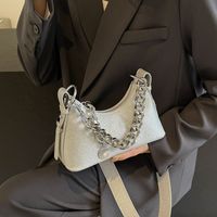 Women's Medium Pu Leather Solid Color Classic Style Streetwear Zipper Crossbody Bag main image 4