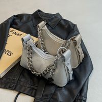 Women's Medium Pu Leather Solid Color Classic Style Streetwear Zipper Crossbody Bag main image video