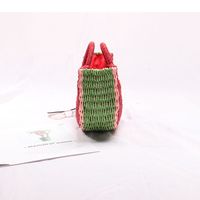 Unisex Medium Straw Watermelon Cute Streetwear Semicircle String Straw Bag main image 4