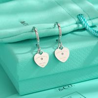 1 Pair Ig Style Heart Shape Inlay Titanium Steel Rhinestones Drop Earrings main image 4