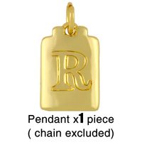 Fashion Letter 18k Gold Plated Necklace In Bulk sku image 16