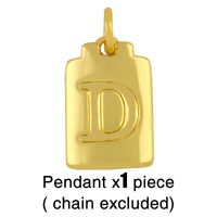 Fashion Letter 18k Gold Plated Necklace In Bulk sku image 4