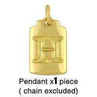 Fashion Letter 18k Gold Plated Necklace In Bulk sku image 8