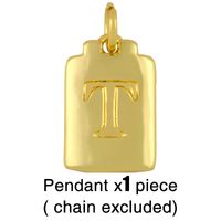 Fashion Letter 18k Gold Plated Necklace In Bulk sku image 18