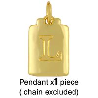 Fashion Letter 18k Gold Plated Necklace In Bulk sku image 11