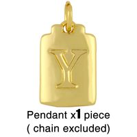 Fashion Letter 18k Gold Plated Necklace In Bulk sku image 22