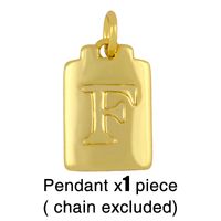 Fashion Letter 18k Gold Plated Necklace In Bulk sku image 6