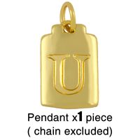 Fashion Letter 18k Gold Plated Necklace In Bulk sku image 19